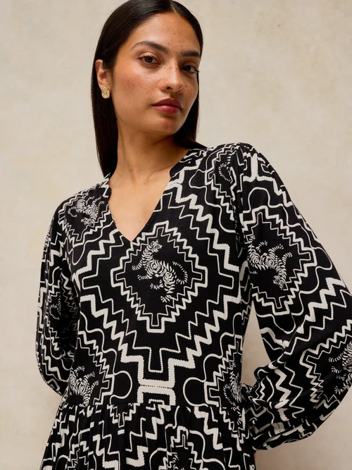 Robe en jersey Lola - Blk Pr - 52/R Image 3