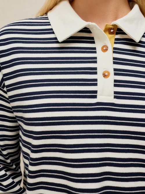 Langarm-Rugbyshirt Riley - Navy Multi - 48 Image 3