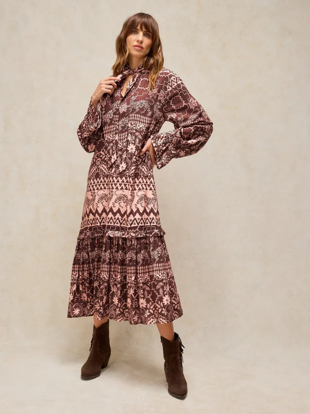 Robe Kalia à col noué