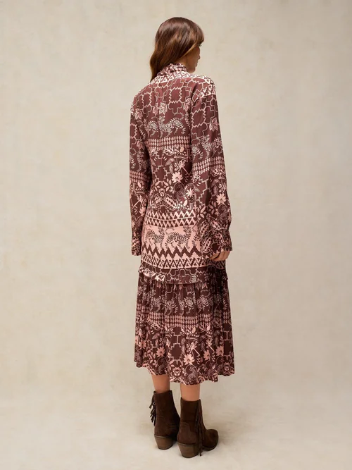 Robe Kalia à col noué - Brown Pr - 52/R Image 4