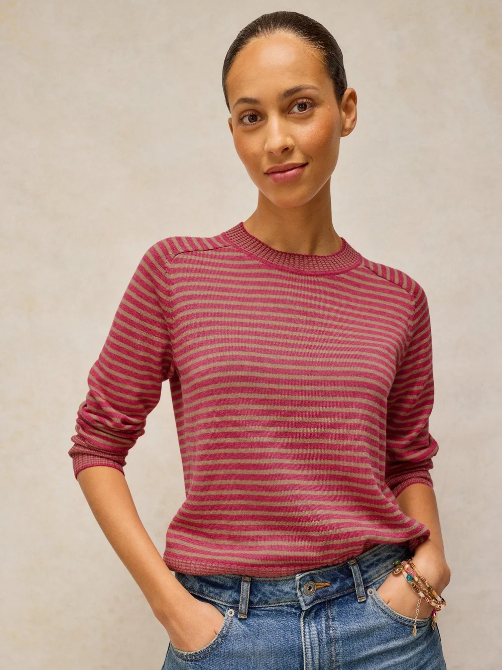 Pull rayé Sienna - Pink Mlt - 50 Image 1