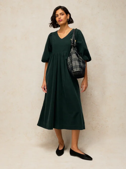 Robe en velours côtelé Matilda - Dk Green - 52/R Image 1