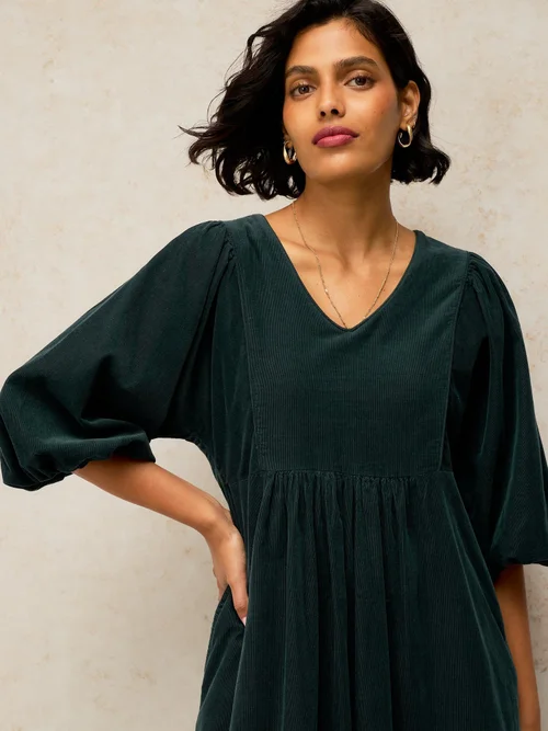 Robe en velours côtelé Matilda - Dk Green - 52/R Image 2