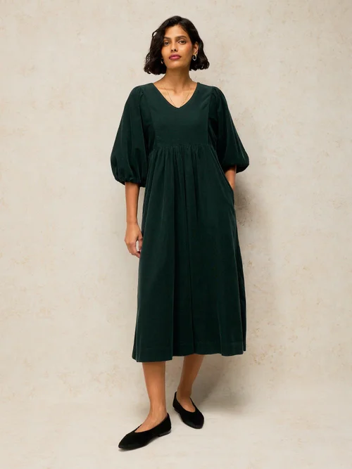 Robe en velours côtelé Matilda - Dk Green - 52/R Image 3