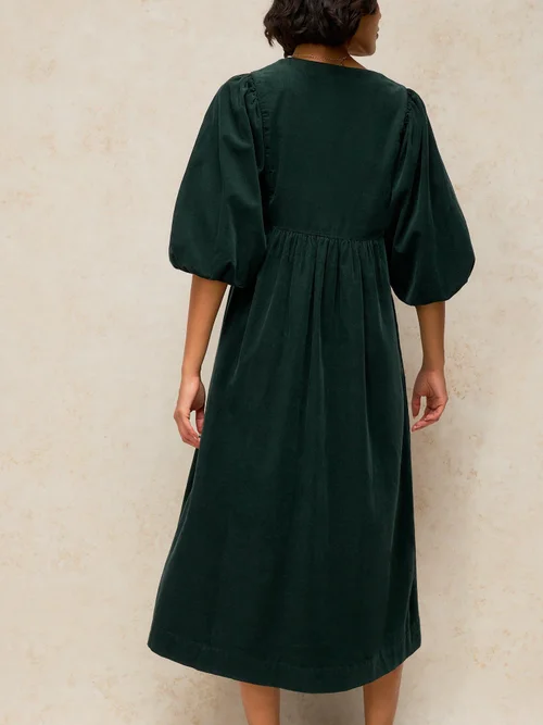 Robe en velours côtelé Matilda - Dk Green - 52/R Image 4