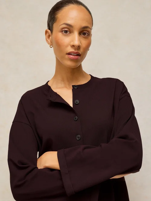 Tee-shirt Kim boutonné devant - Dk Brown - 44 Image 3