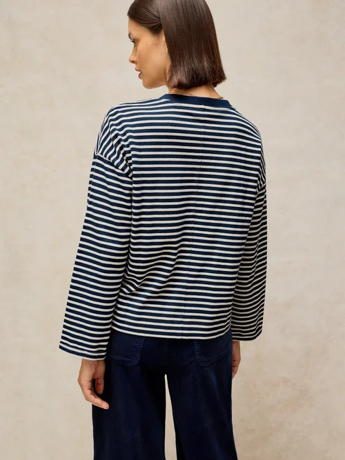 Tee-shirt Kim boutonné devant - Navy Multi - 48 Image 4