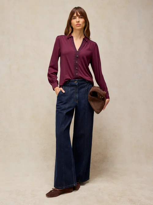 Bestickte Bluse Riley - Plum Mlt - 48 Image 2