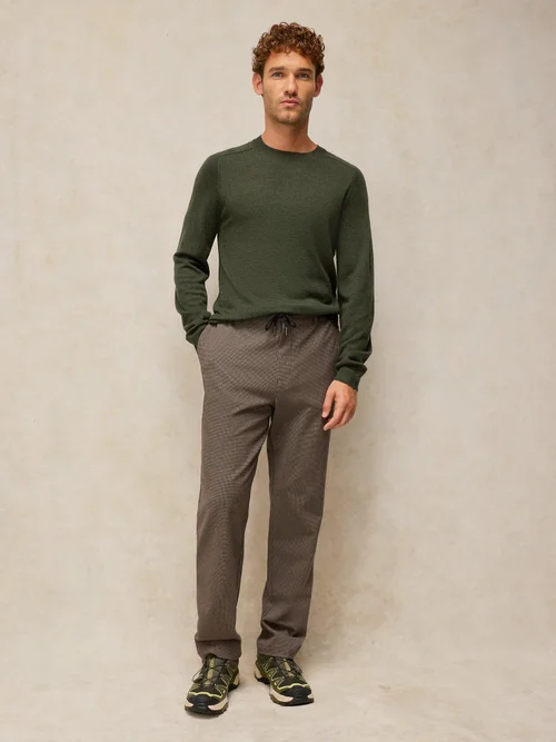 Pull Conway Merino à col rond - Khaki Grn - XXL/R Image 2