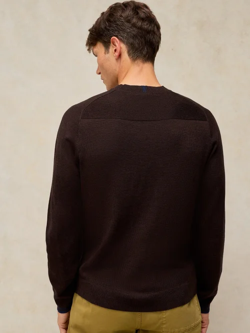 Pull Conway Merino à col rond - Mid Brown - XS/R Image 4