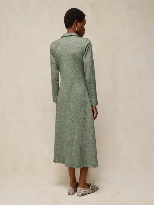 Hemdblusenkleid Yara zum Binden - Mid Green - 52/R Image 4