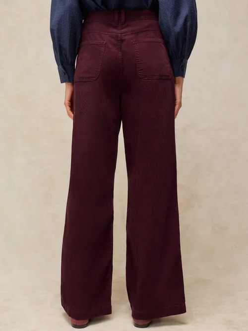 Kordhose Tia mit weitem Bein - Dk Plum - 52/R Image 4