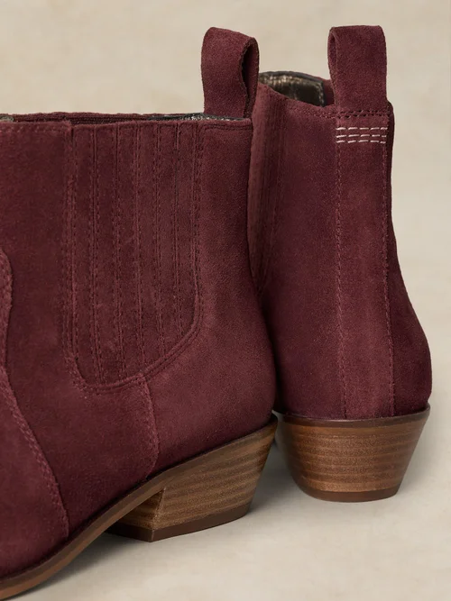 Botte Chelsea en daim large - Dk Red - 41 Image 3