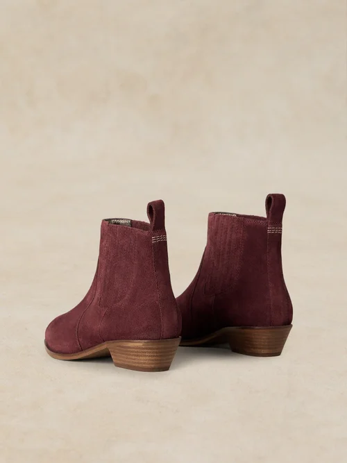 Botte Chelsea en daim large - Dk Red - 41 Image 4