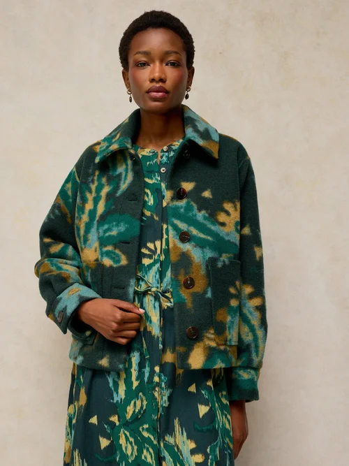 Jacke Alexa aus Wollmix - Green Mlt - 50 Image 2