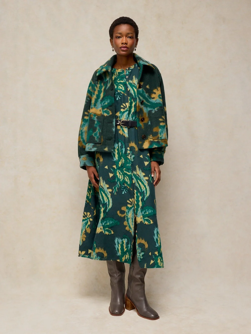 Jacke Alexa aus Wollmix - Green Mlt - 50 Image 1