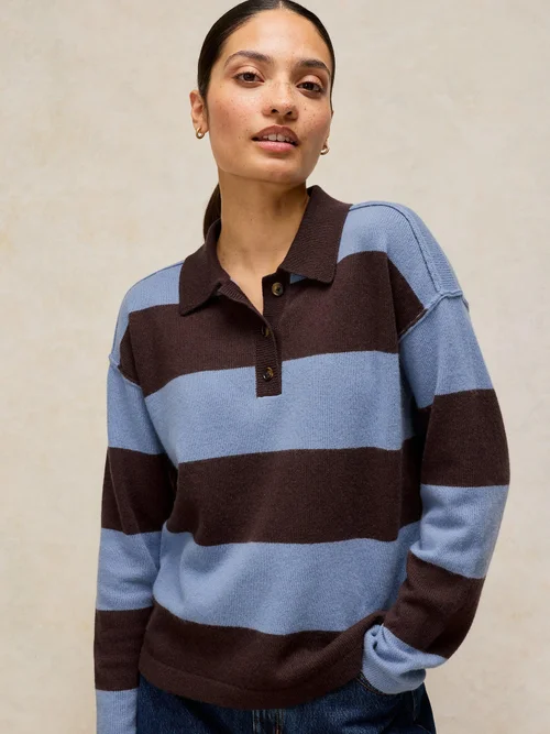 Pull Camilla à col rayé - Blue Mlt - 48 Image 3
