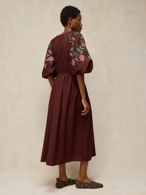 Robe Winnie brodée - Dk Brown - 48/R Image 4