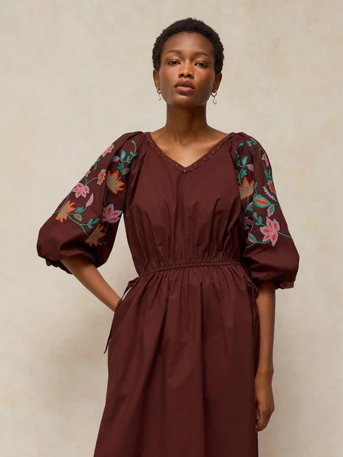 Robe Winnie brodée - Dk Brown - 48/R Image 3