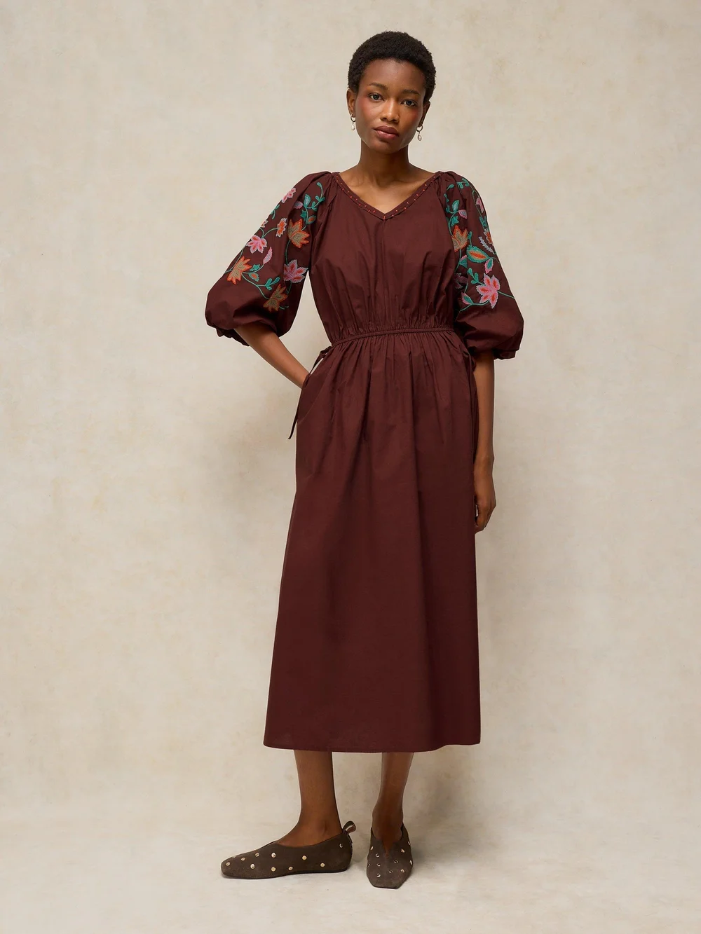 Robe Winnie brodée - Dk Brown - 48/R Image 1
