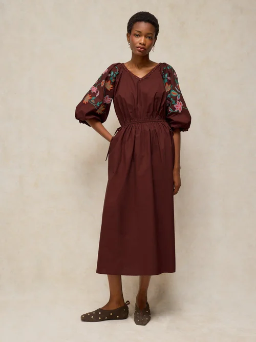 Robe Winnie brodée - Dk Brown - 48/R Image 1