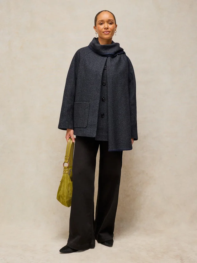 Manteau écharpe boutonné Frankie