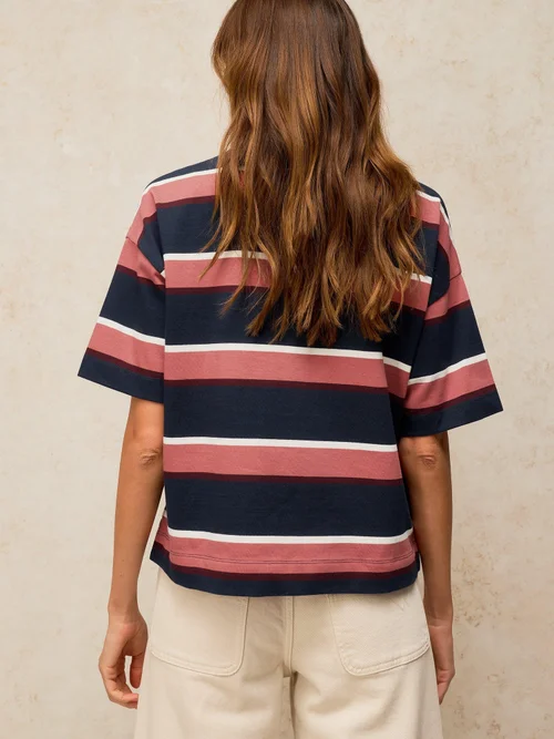 T-shirt Kat à rayures mi-lourd - Navy Multi - 52 Image 4