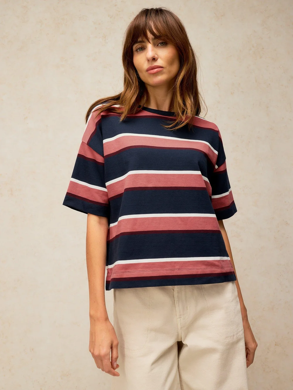 T-shirt Kat à rayures mi-lourd - Navy Multi - 52 Image 1