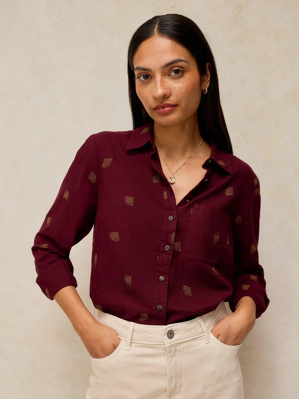 Chemise Libby en coton biologique - Dk Plum - 50 Image 1