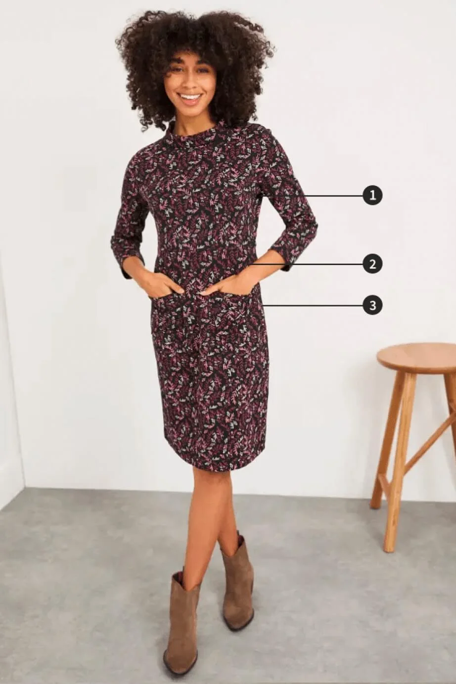Femmes : Comment mesurer correctement - 1. Brust, 2. Hanche, 3. Taille