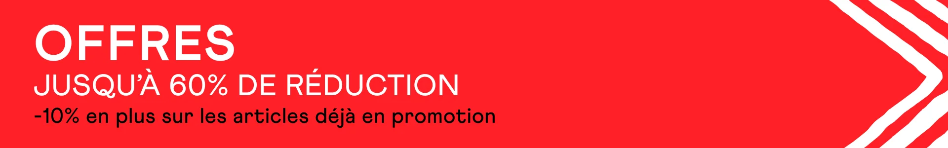 Offtres ! Jusqu’à 60 % de réduction. -10 % en plus sur les articles déjà en promotion. Découvre maintenant